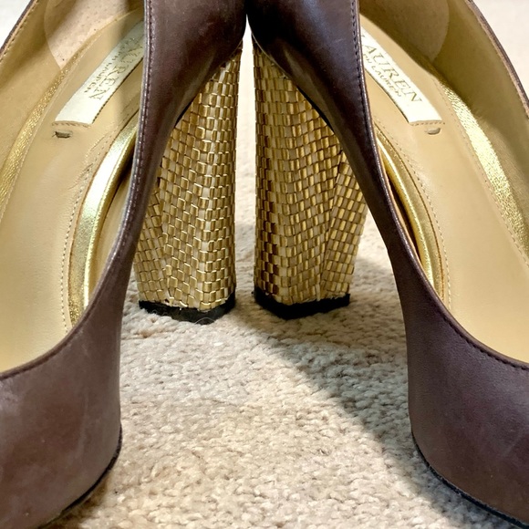 Ralph Lauren Brown Leather Pumps, Size 9 - EUC - Picture 7 of 9